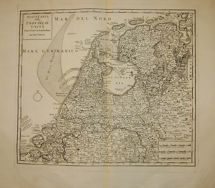 Albrizzi Giambattista (1698-1777) Nuova Carta delle Provincie Unite data in luce in Amsterdam da Isac Tirion 1750 Venezia 